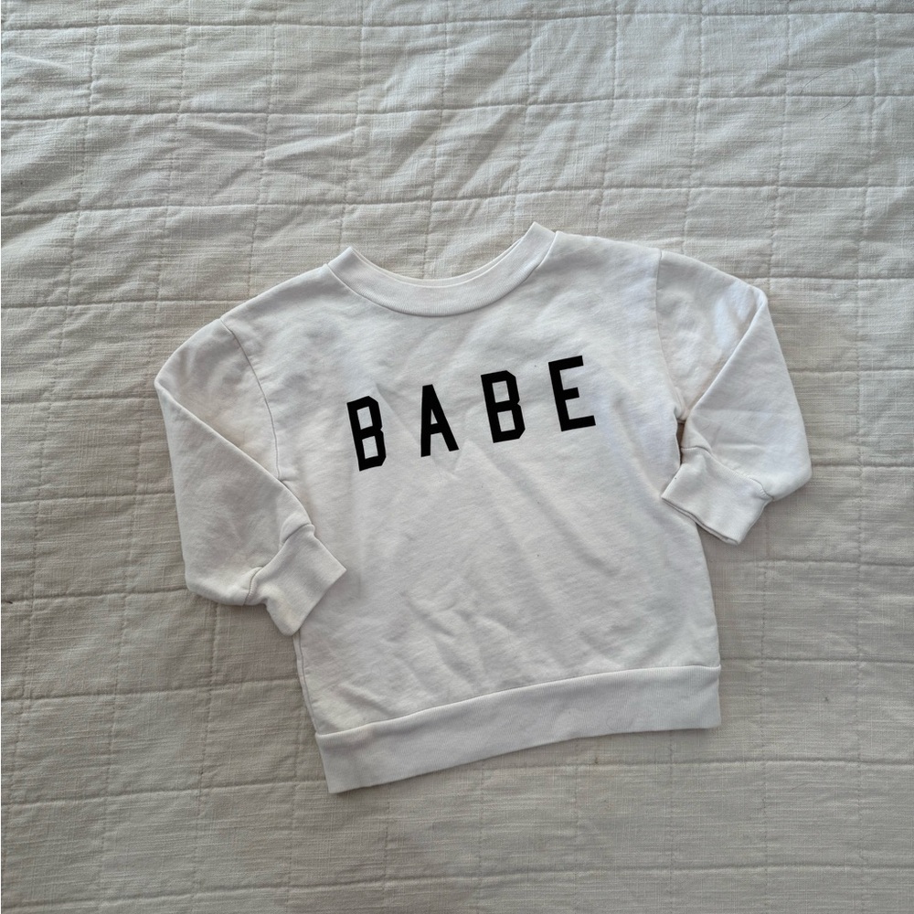 White 'Babe' Kids Sweatshirt